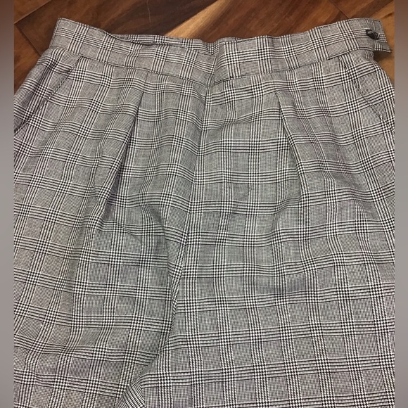 Lauren Ralph Lauren Vintage Women’s Glen Plaid Pleated Career Cuffed Slacks 8 - Picture 10 of 13